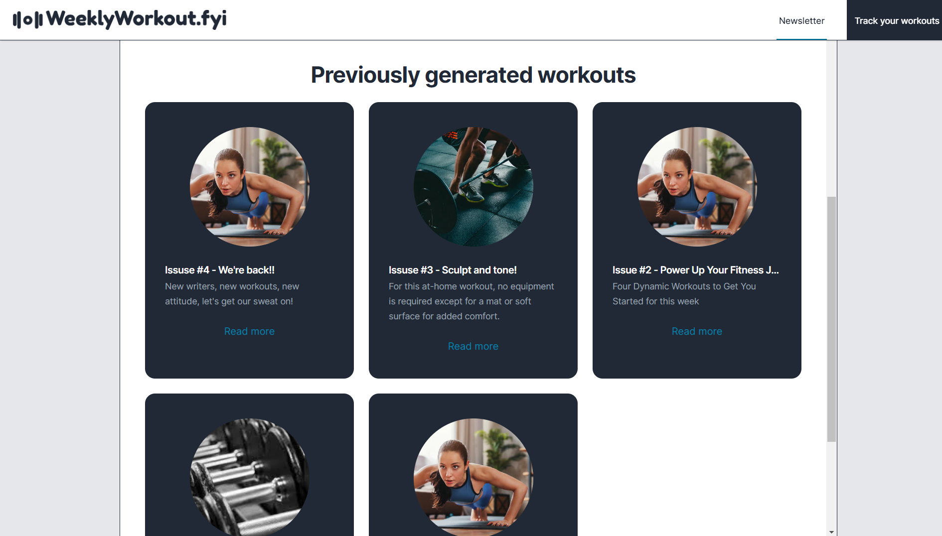 Weekly Workout
